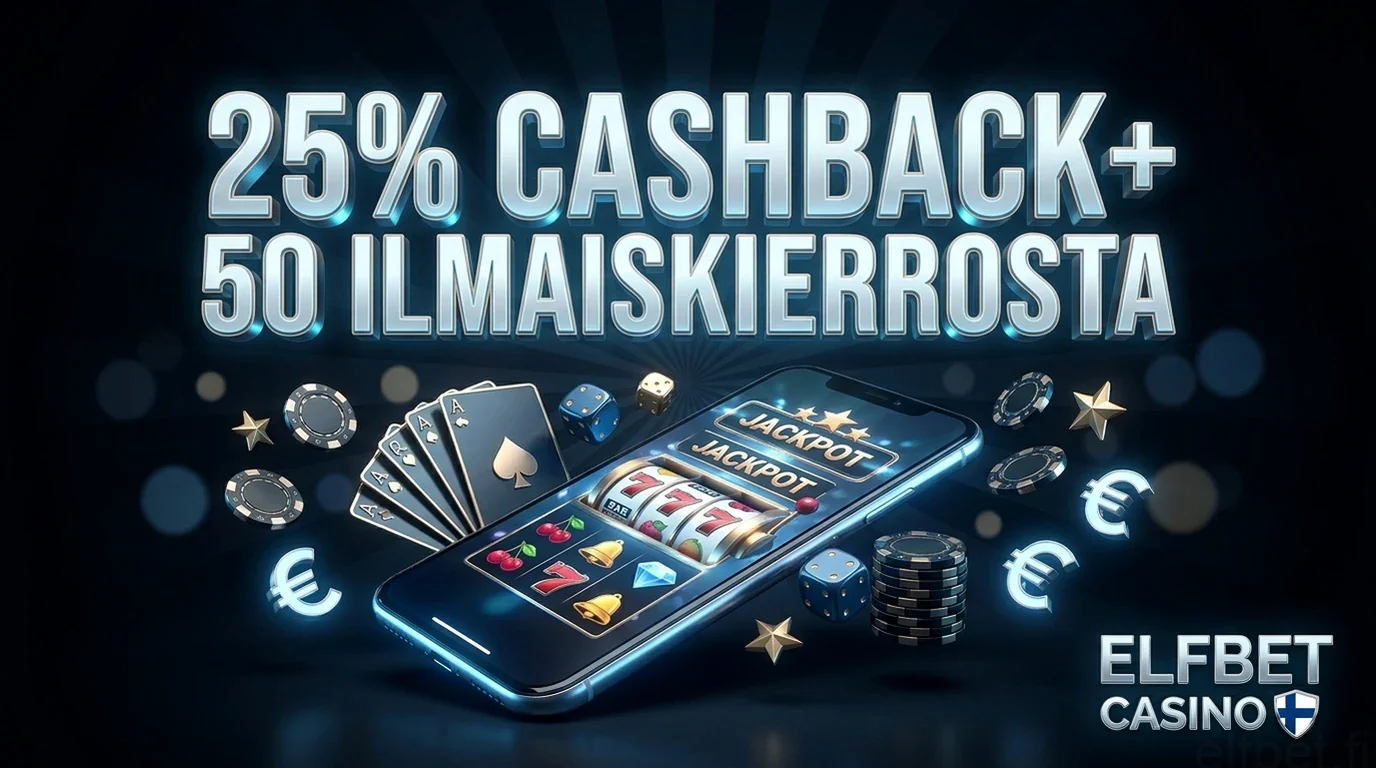 25% CASHBACK+ 50 ILMAISKIERROSTA