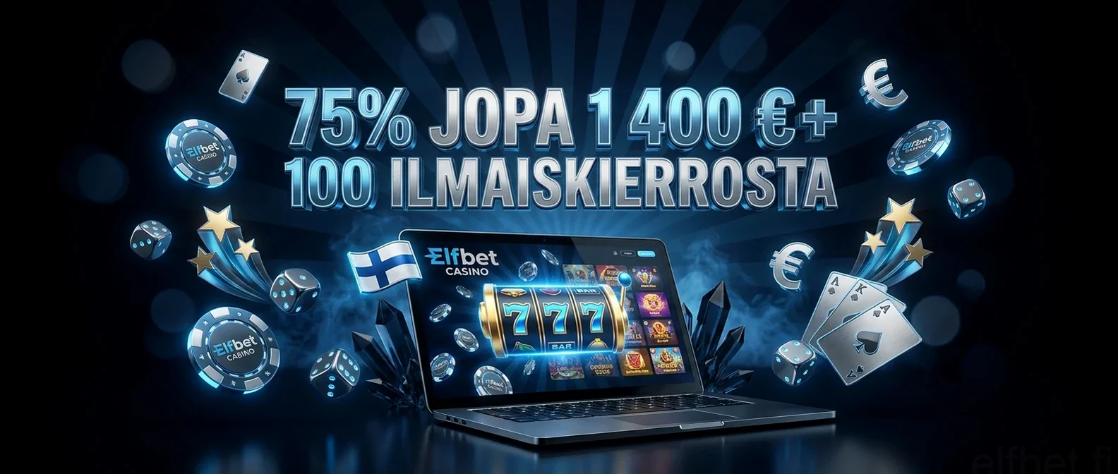 75% JOPA 1 400 €+ 100 ILMAISKIERROSTA